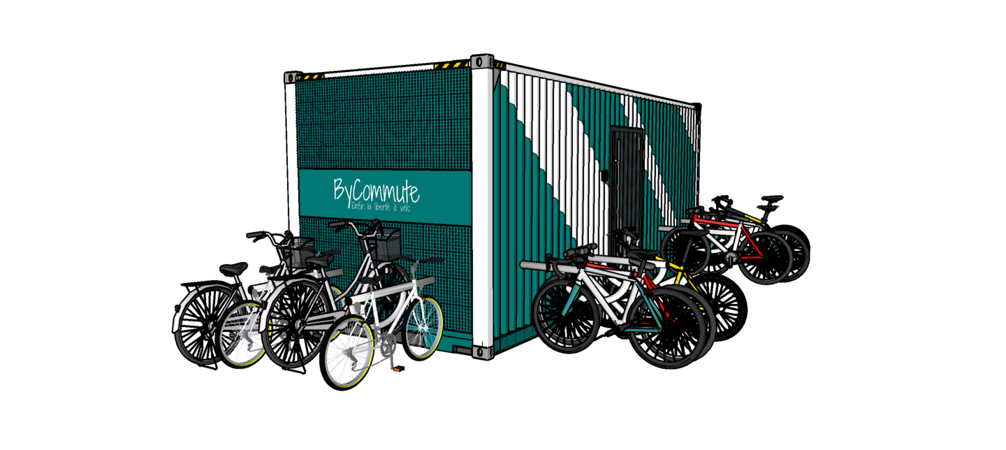 Abris vélos sécurisés en conteneur maritime - Nielsen Concept mobility